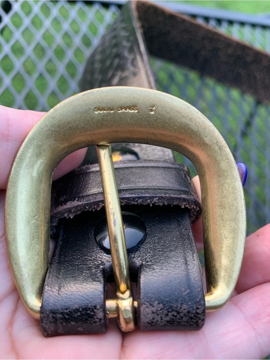 Safariland Unisex Black Leather Belt with Gold Solid Brass Buckle